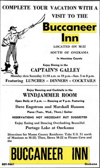 Buccaneer Inn (Mister Charlies Buccaneer Inn) - Aug 1966 Ad